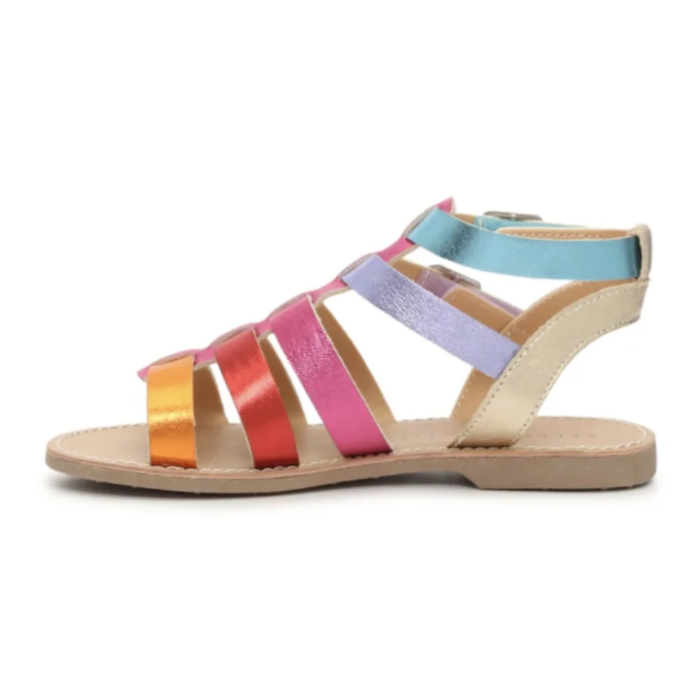 NIB Kelly & Katie Chloe Gladiator Rainbow Sandal Size 12T